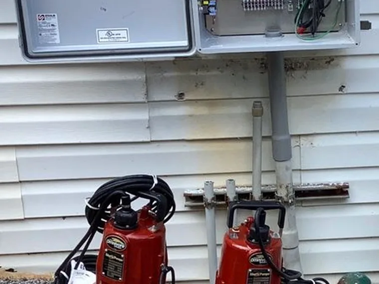 Septic effluent pumps and control panel serviced in Chattanooga & Southeast Tennessee, Georgia